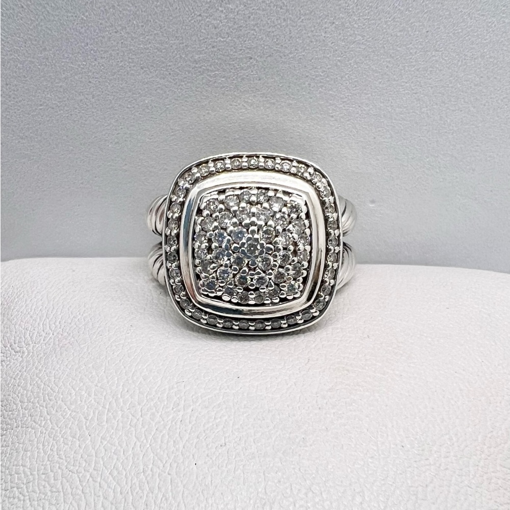 David Yurman Sterling Silver Albion Diamond Cocktail Ring